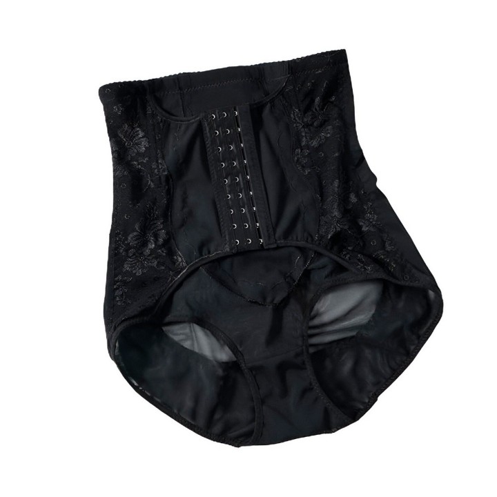 Faja Panty De Alta Compresión Con Encaje Y Broches Frontales
