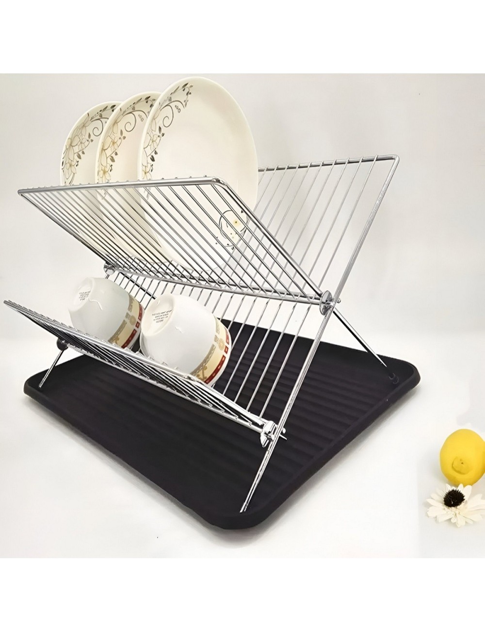 Escurridor Plegable Con Bandeja Losa Platos Cocina