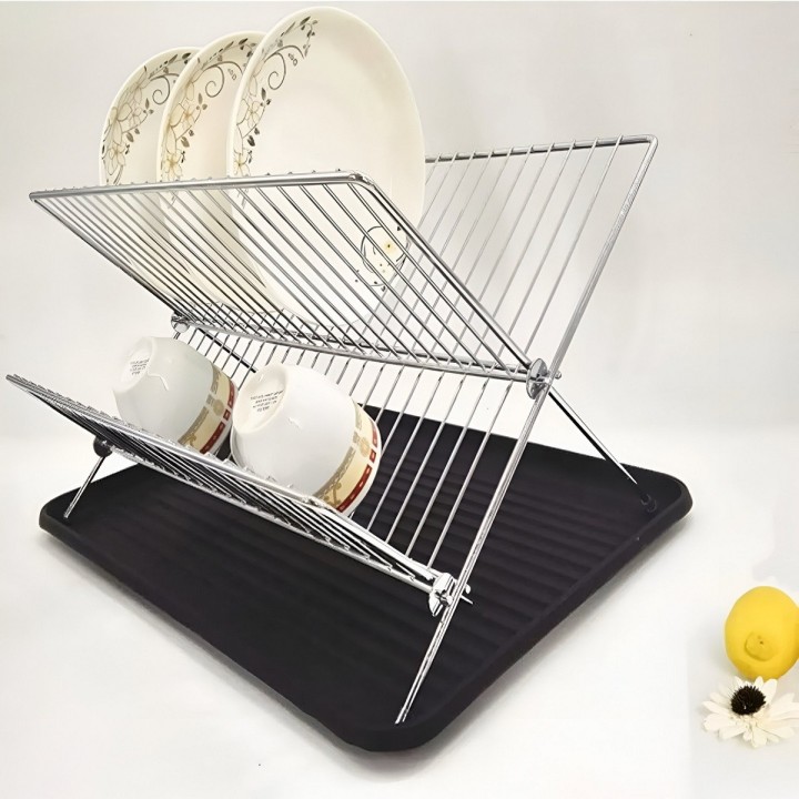 Escurridor Plegable Con Bandeja Losa Platos Cocina