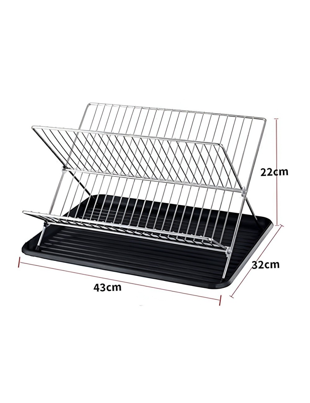 Escurridor Plegable Con Bandeja Losa Platos Cocina