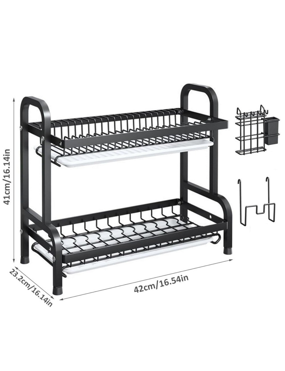 Estante Escurridor De Cocina Para Platos En Hierro 2 Niveles