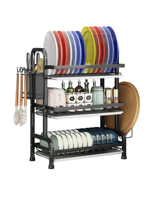 Estante Escurridor De Cocina Para Platos En Hierro 3 Niveles