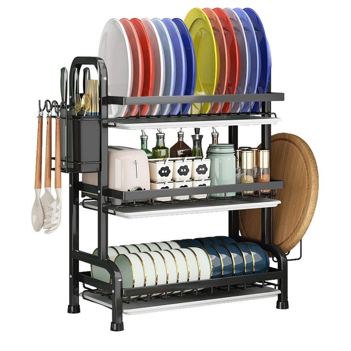 Estante Escurridor De Cocina Para Platos En Hierro 3 Niveles