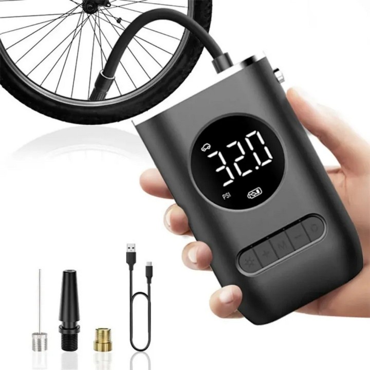 Inflador De Llanta Portable Mini Compresor Carro Moto Balon