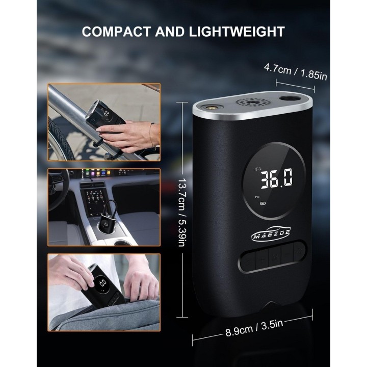 Inflador De Llanta Portable Mini Compresor Carro Moto Balon
