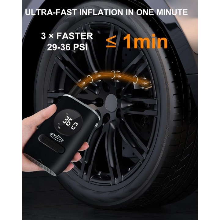 Inflador De Llanta Portable Mini Compresor Carro Moto Balon