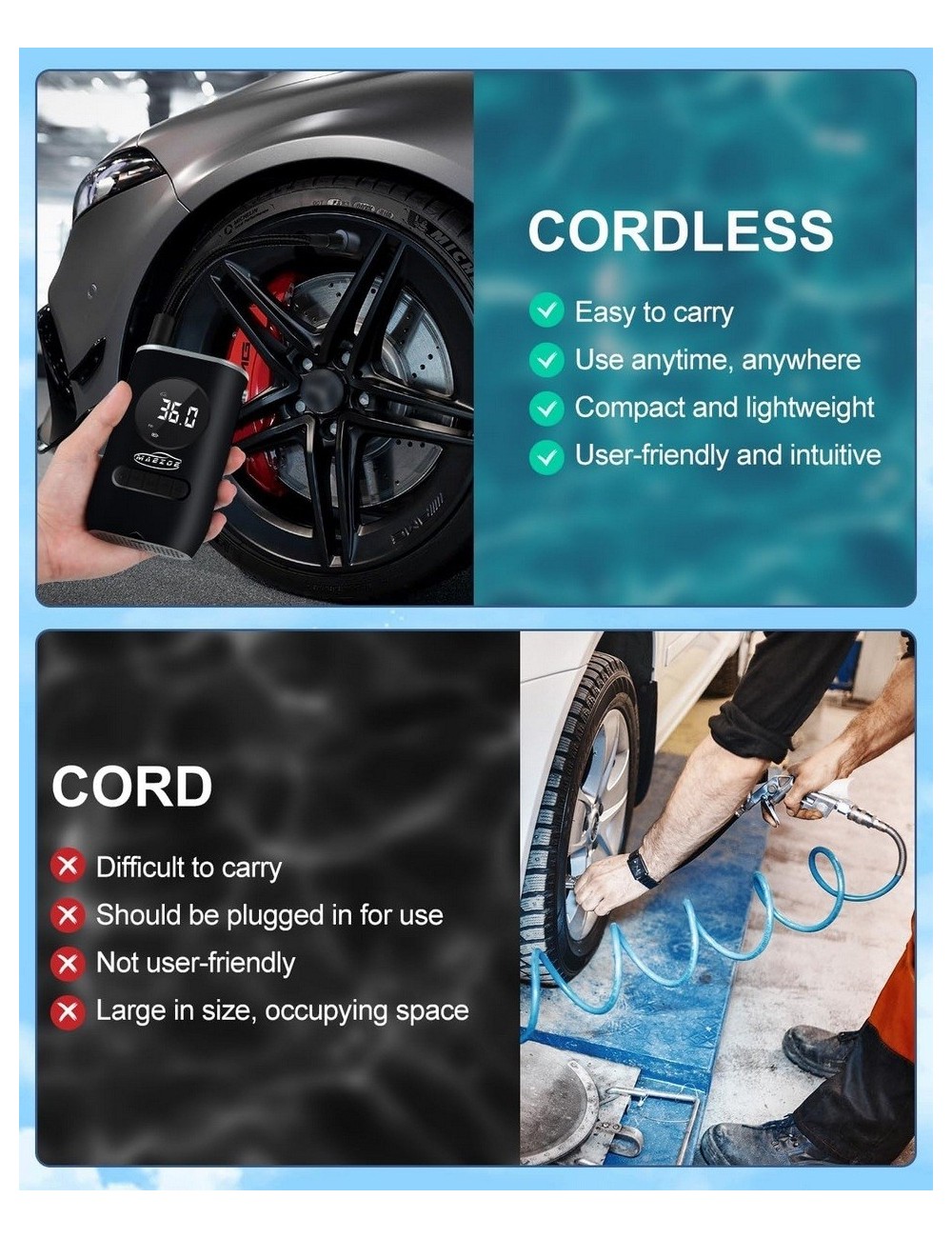 Inflador De Llanta Portable Mini Compresor Carro Moto Balon