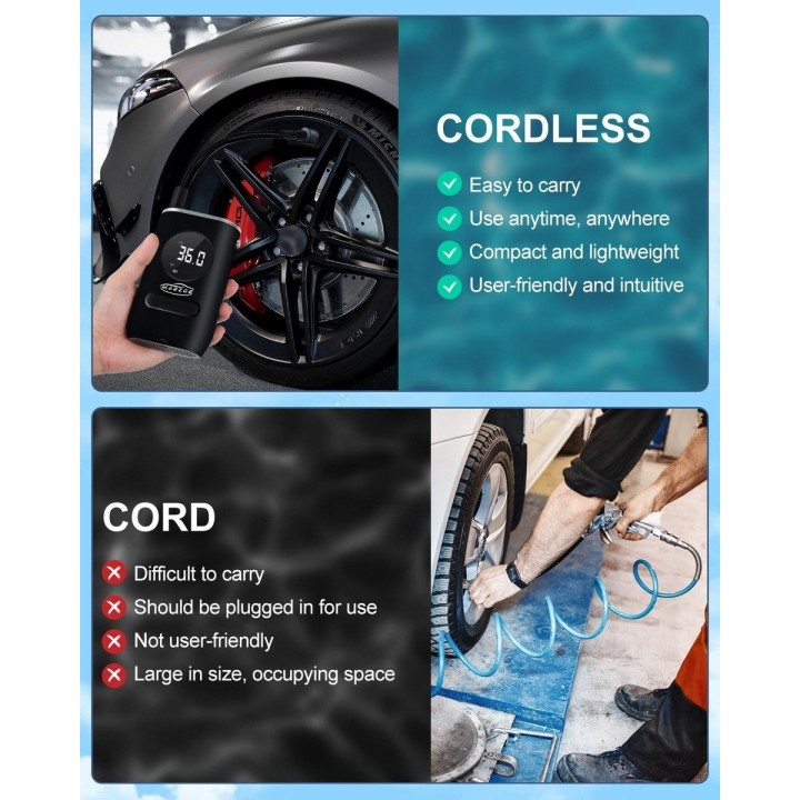 Inflador De Llanta Portable Mini Compresor Carro Moto Balon
