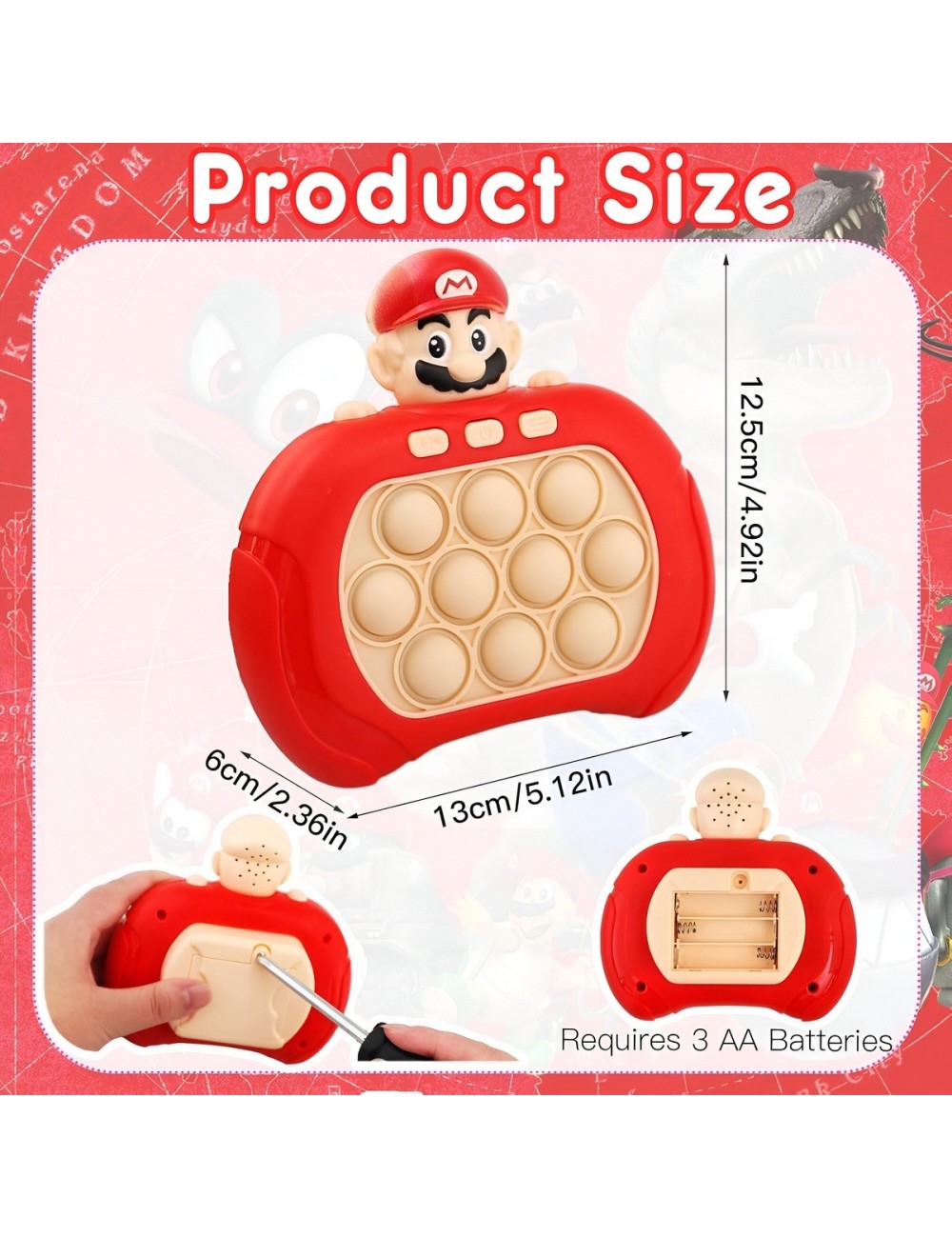 Juego De Memoria Luz Y Sonido Popit Push Popit Super Mario