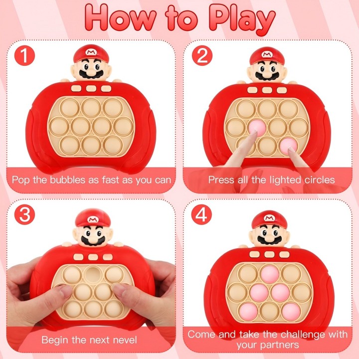 Juego De Memoria Luz Y Sonido Popit Push Popit Super Mario