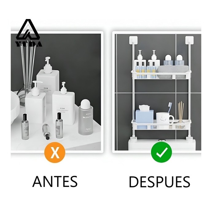 Organizador De Baño Estantería Mueble Dos Niveles Ahorrador