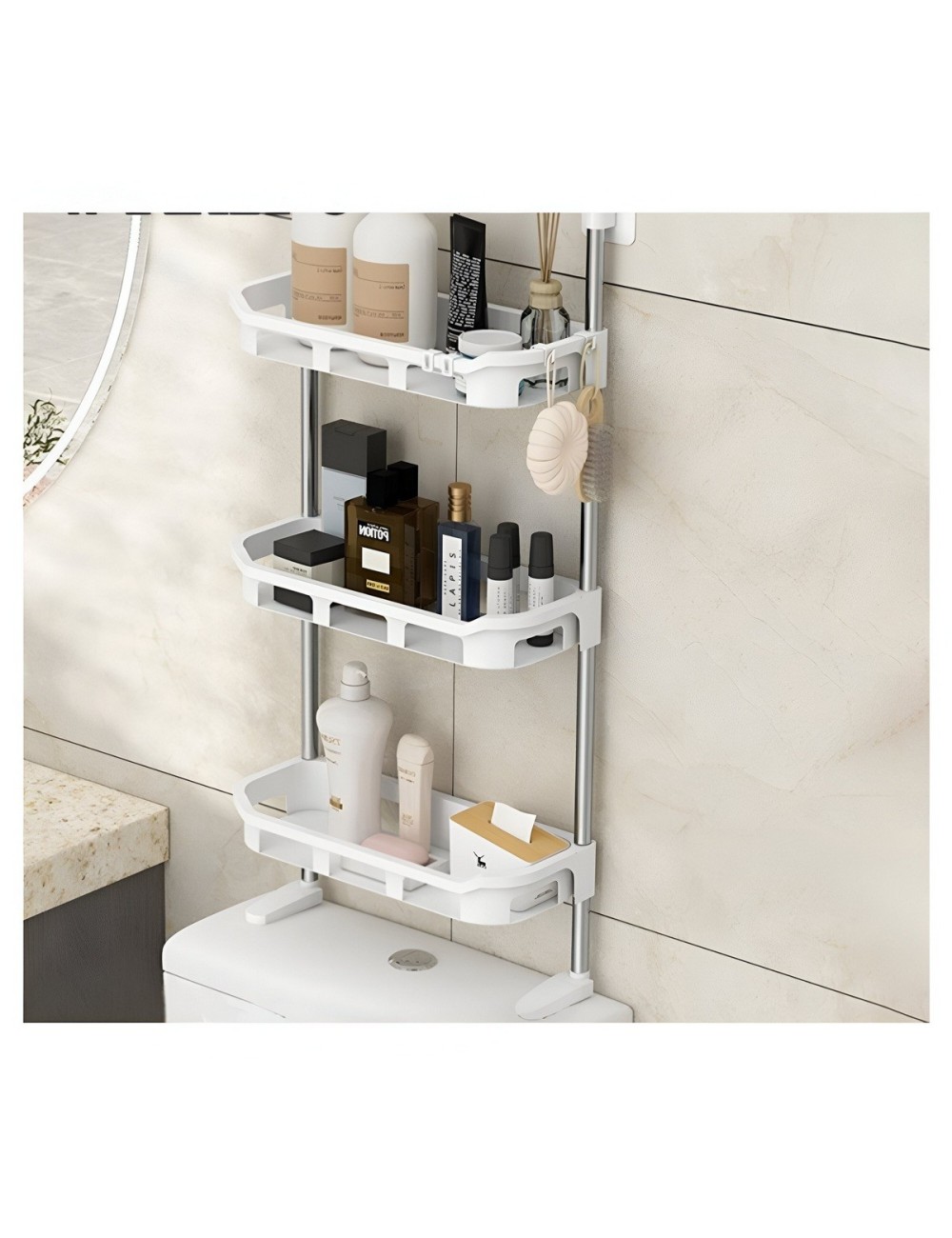 Organizador De Baño Estantería Mueble Tres Niveles Ahorrador