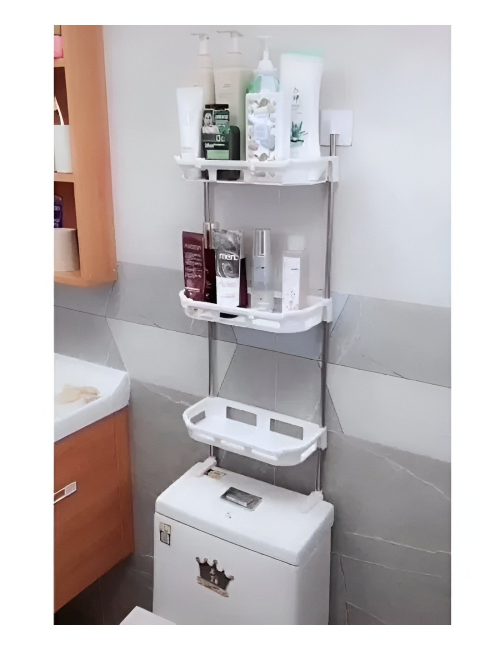 Organizador De Baño Estantería Mueble Tres Niveles Ahorrador