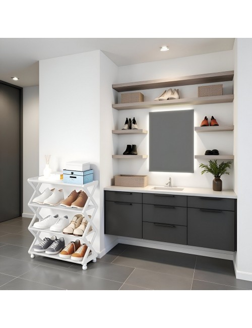 Organizadores De Zapatos Premium Moderno 4 Estantes 8 Pares