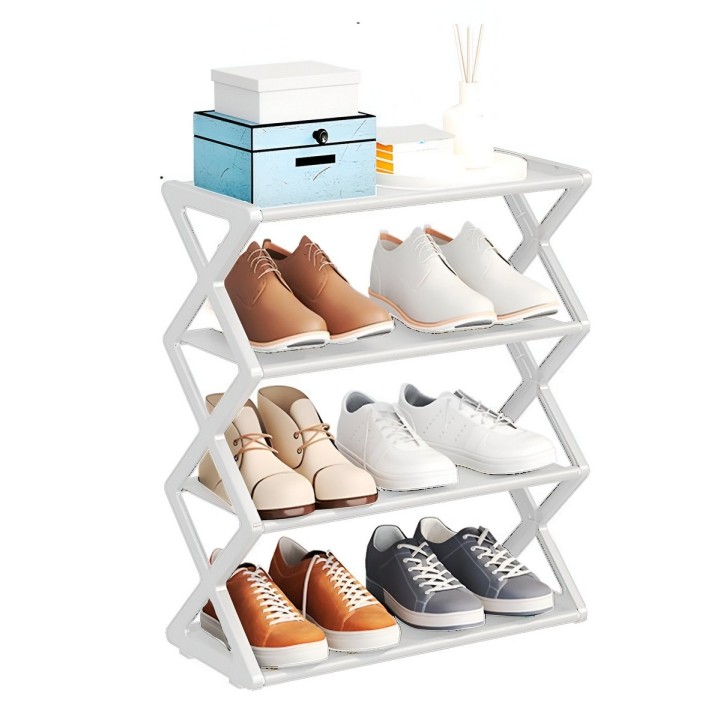 Organizadores De Zapatos Premium Moderno 4 Estantes 8 Pares