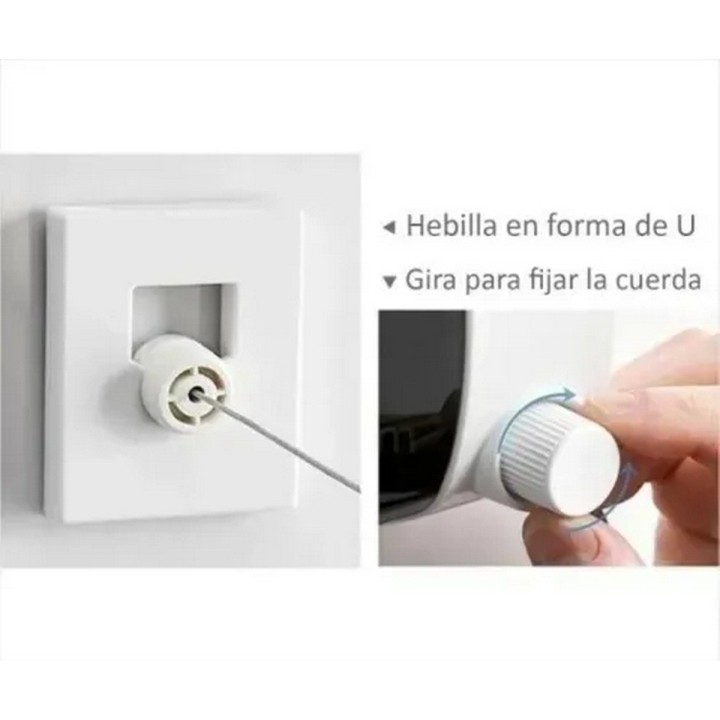Tendedero Retráctil Para Ropa De Dos Líneas Ajustable 4.2mt