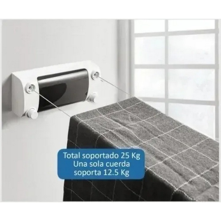 Tendedero Retráctil Para Ropa De Dos Líneas Ajustable 4.2mt