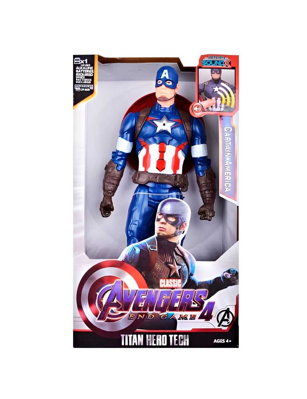 Figura Coleccionable Juguete Sonido Comic Capitan America