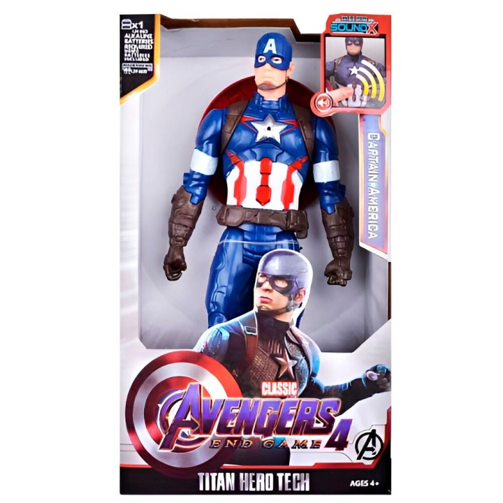 Figura Coleccionable Juguete Sonido Comic Capitan America