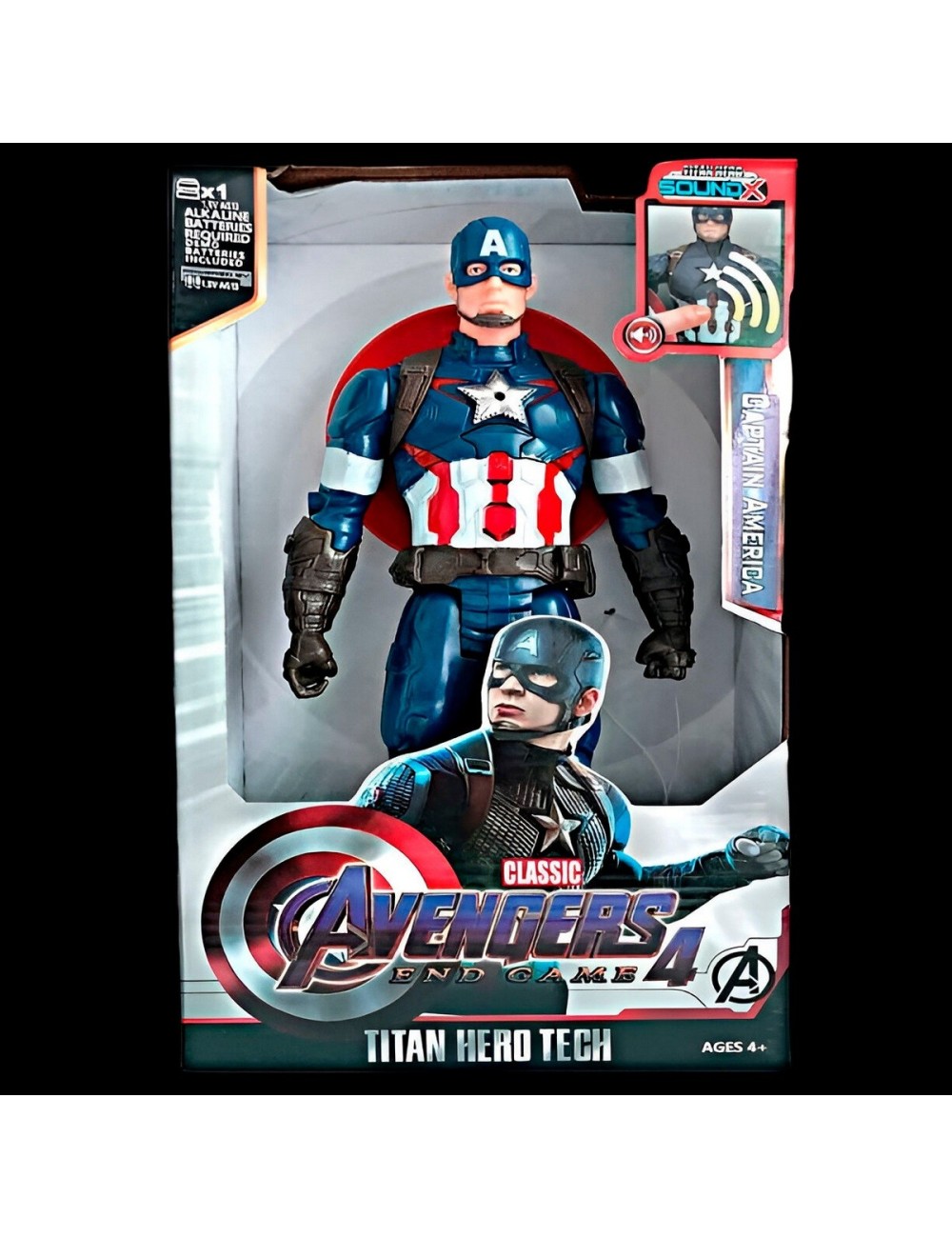 Figura Coleccionable Juguete Sonido Comic Capitan America