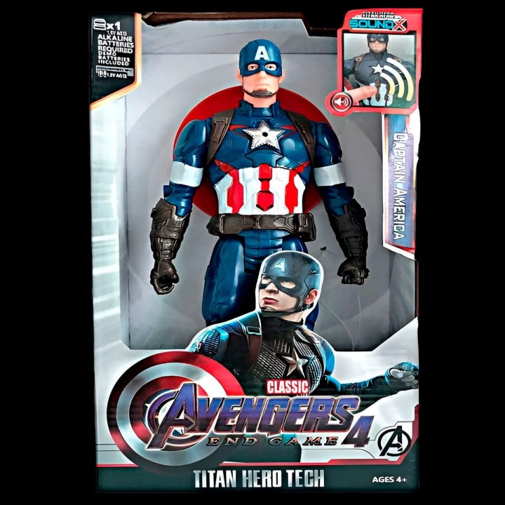 Figura Coleccionable Juguete Sonido Comic Capitan America