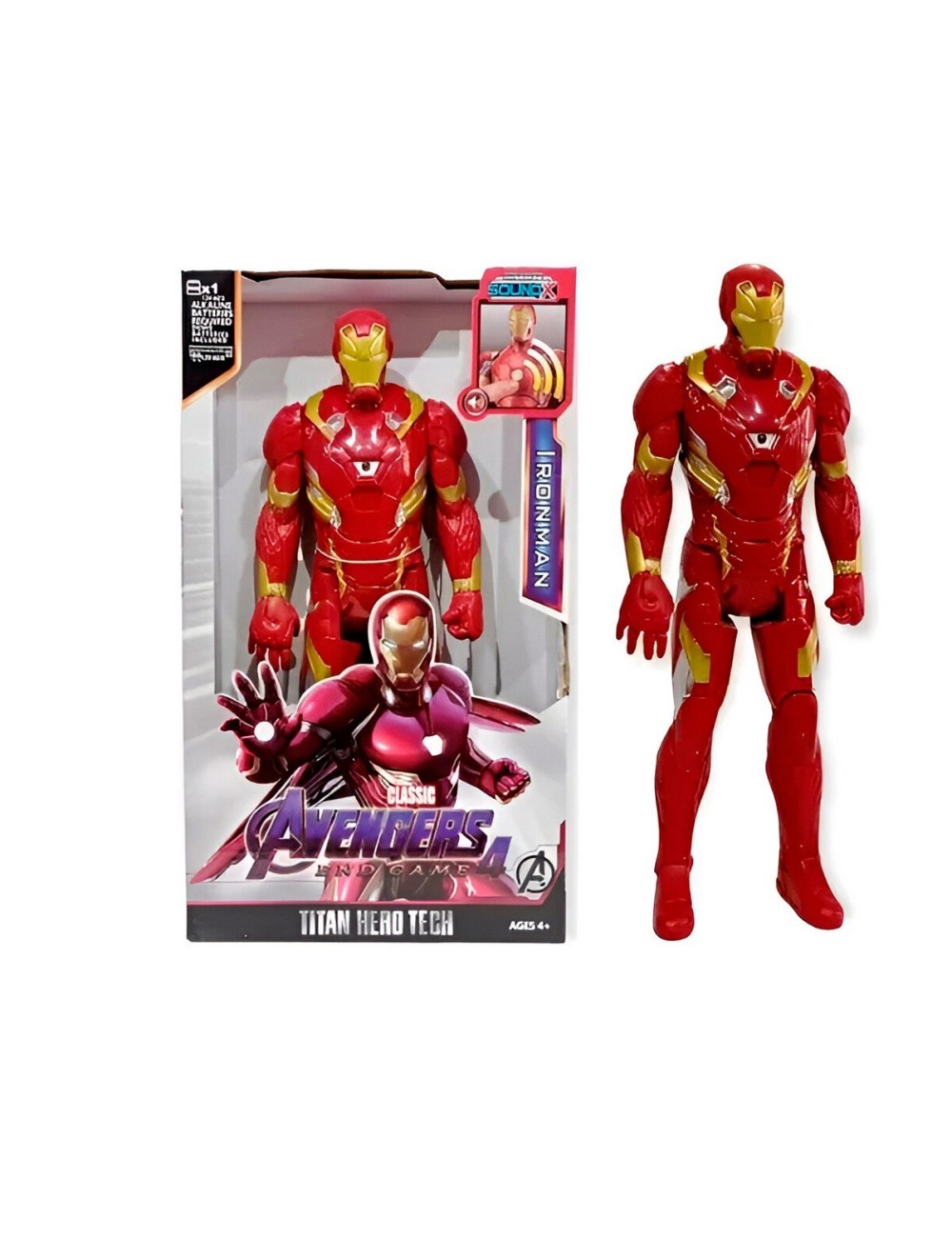 Figura Coleccionable Juguete Sonido Comic Iron Man