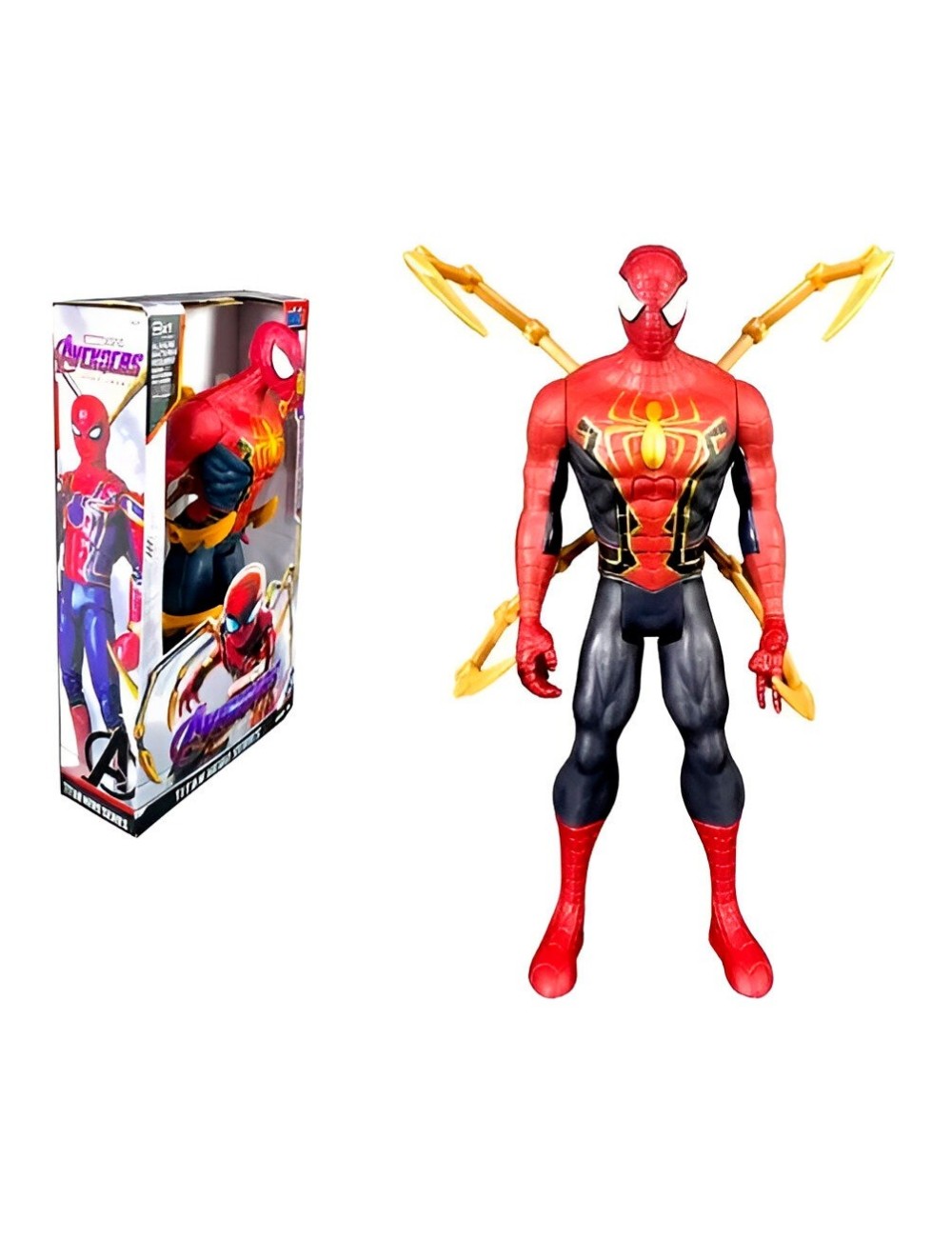 Figura Coleccionable Juguete Sonido Comic Spiderman Dorado