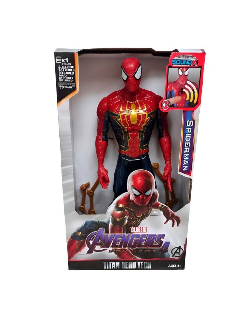 Figura Coleccionable Juguete Sonido Comic Spiderman Dorado