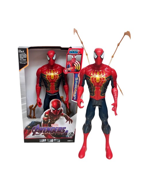 Figura Coleccionable Juguete Sonido Comic Spiderman Dorado