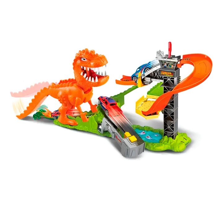 Pista Dinosaurio Tiranosaurio Rex Carros Deportivo Carrera