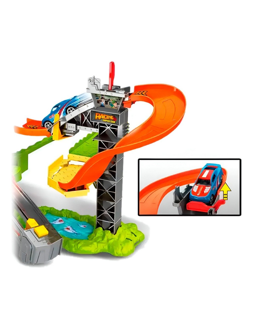 Pista Dinosaurio Tiranosaurio Rex Carros Deportivo Carrera