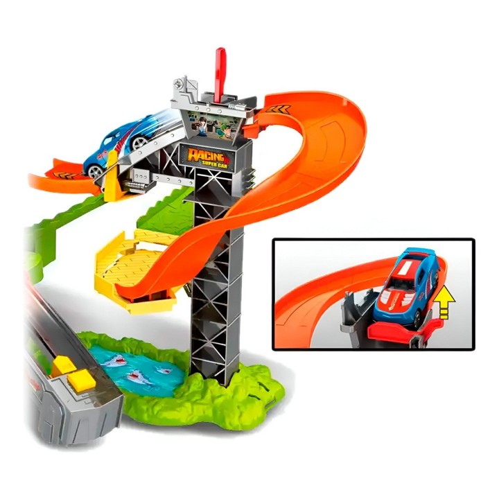 Pista Dinosaurio Tiranosaurio Rex Carros Deportivo Carrera