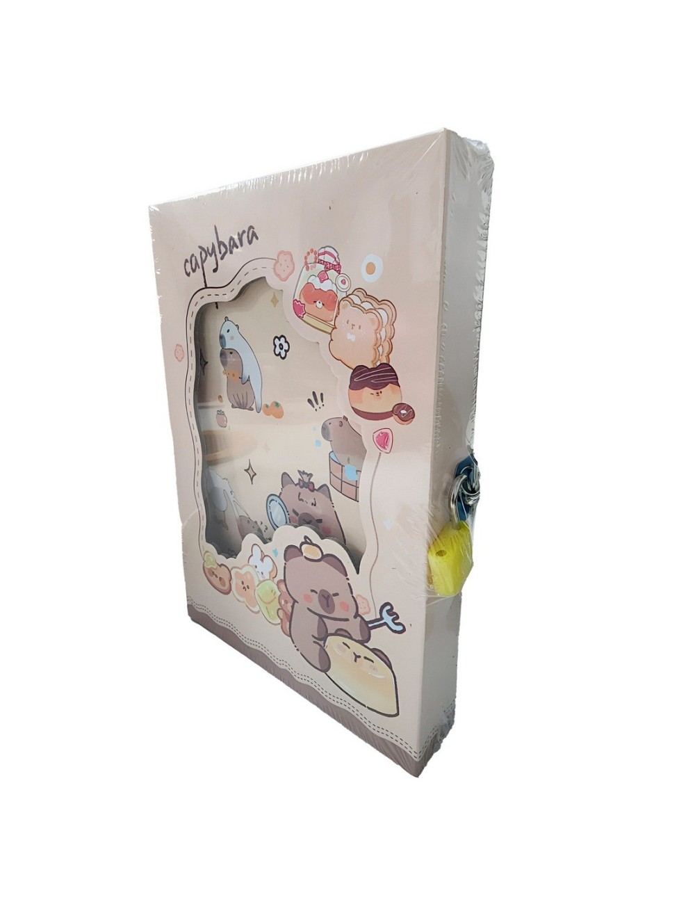 Agenda Libreta Diario Privado Capibara + Candado Y Llaves