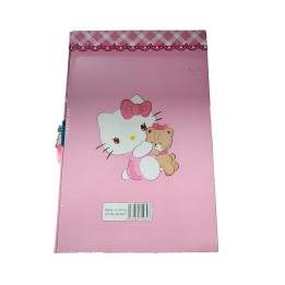 Agenda Libreta Diario Privado Hello Kitty + Candado Y Llaves