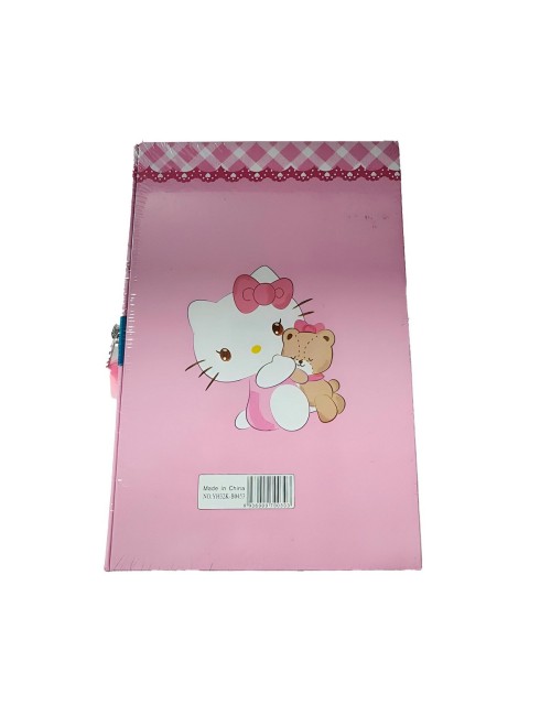 Agenda Libreta Diario Privado Hello Kitty + Candado Y Llaves