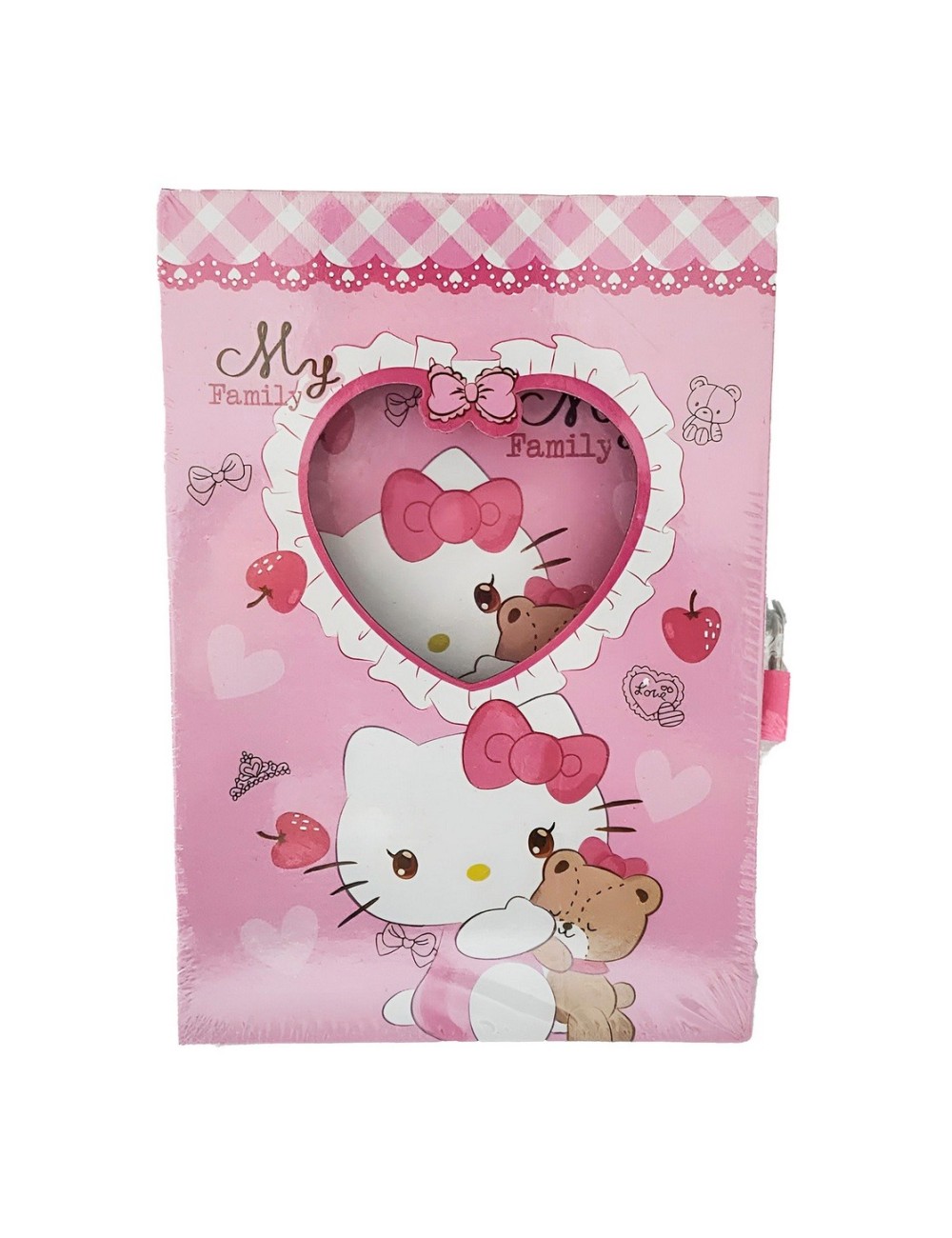 Agenda Libreta Diario Privado Hello Kitty + Candado Y Llaves