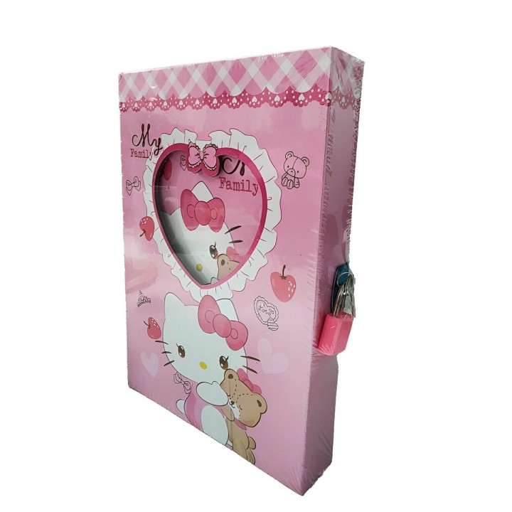 Agenda Libreta Diario Privado Hello Kitty + Candado Y Llaves