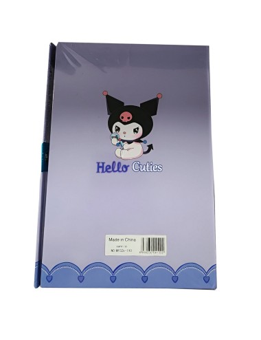 Agenda Libreta Diario Privado Kuromi + Candado Y Llaves