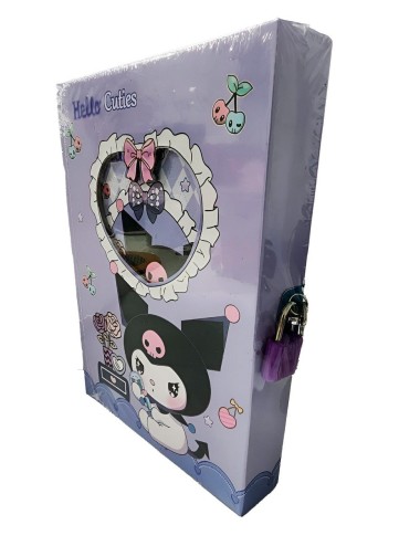 Agenda Libreta Diario Privado Kuromi + Candado Y Llaves