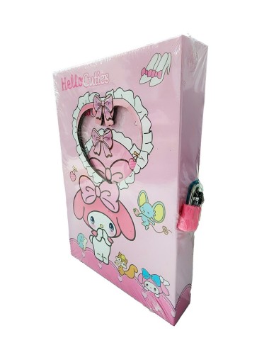 Agenda Libreta Diario Privado Melody Kuromi + Candado Llaves