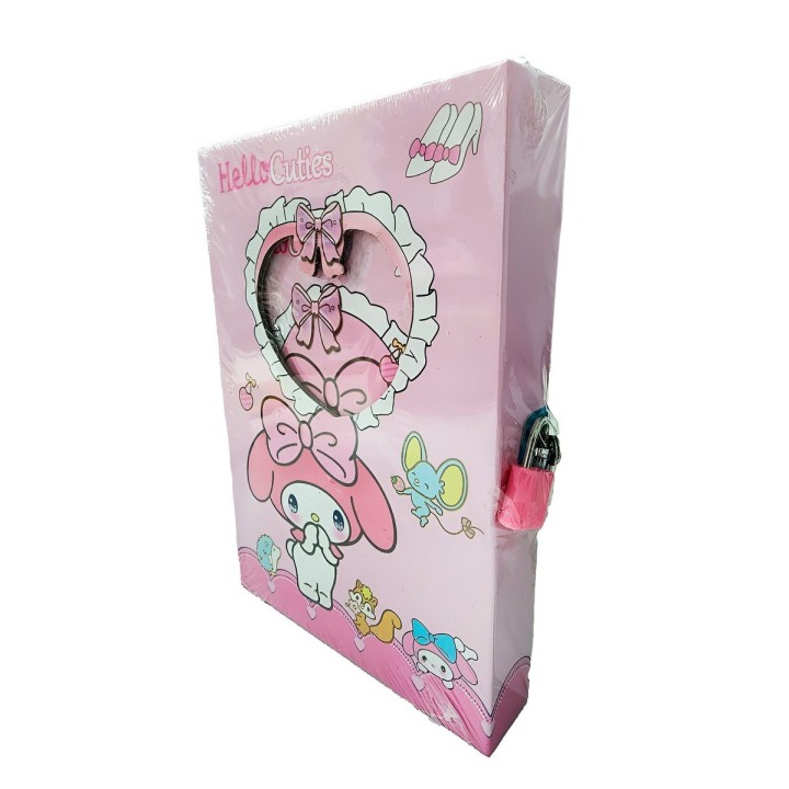 Agenda Libreta Diario Privado Melody Kuromi + Candado Llaves