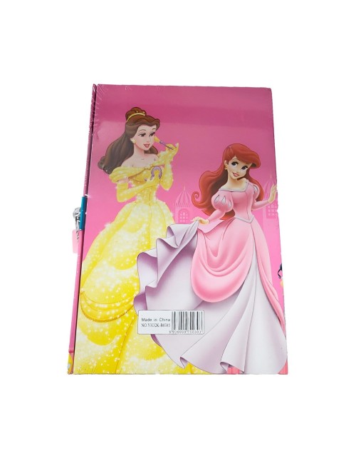 Agenda Libreta Diario Privado Princesas + Candado Y Llaves