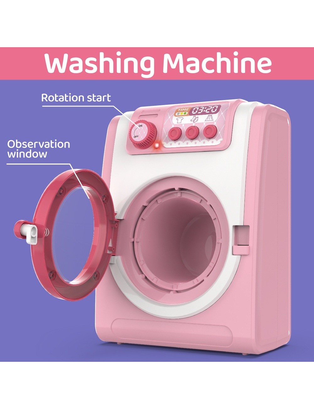 Lavadora Juguete Niñas Interactiva Rol Muñecas