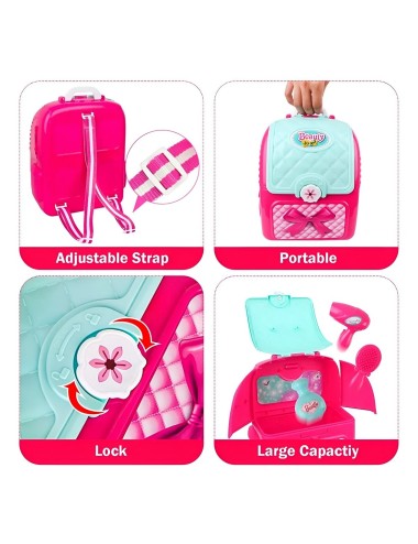 Set Belleza Maleta Bolso Tocador Mesa Juguete Niñas Niñas