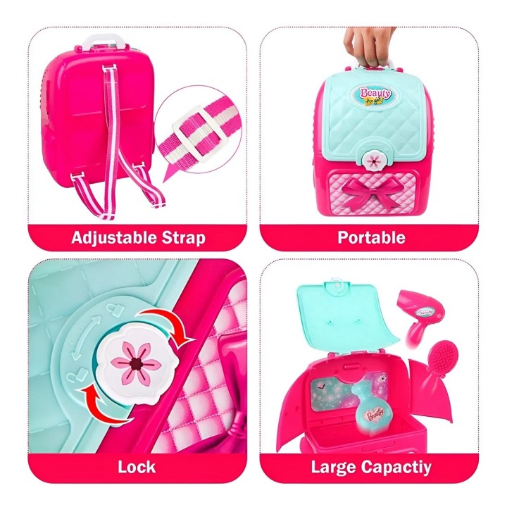 Set Belleza Maleta Bolso Tocador Mesa Juguete Niñas Niñas