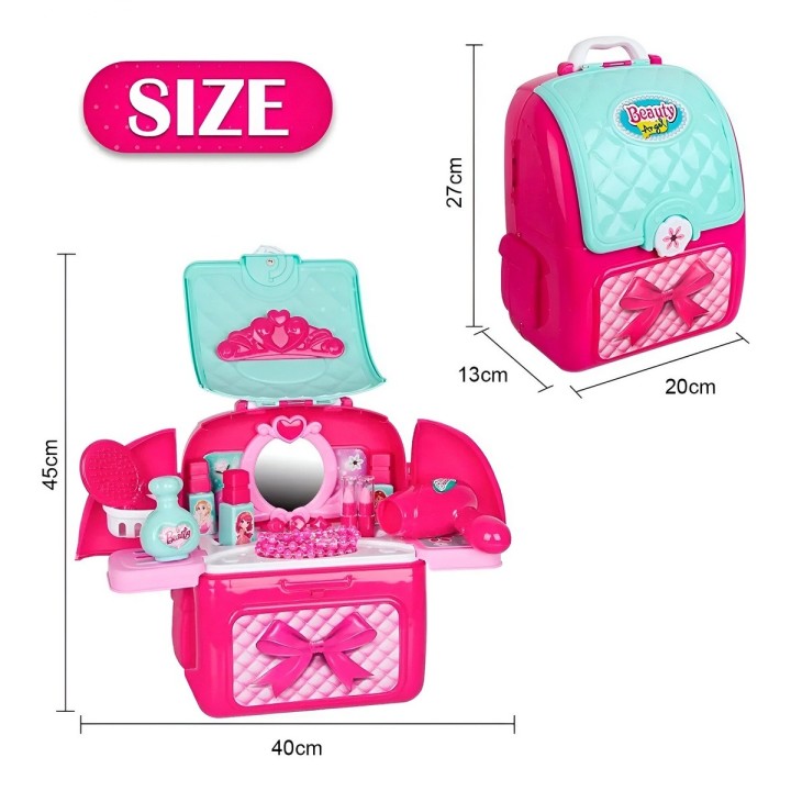 Set Belleza Maleta Bolso Tocador Mesa Juguete Niñas Niñas