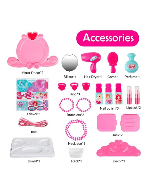 Set Belleza Maleta Bolso Tocador Mesa Juguete Niñas Niñas