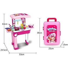 Set Cocina Cheef Maleta Mesa Portátil Niñas Didáctico