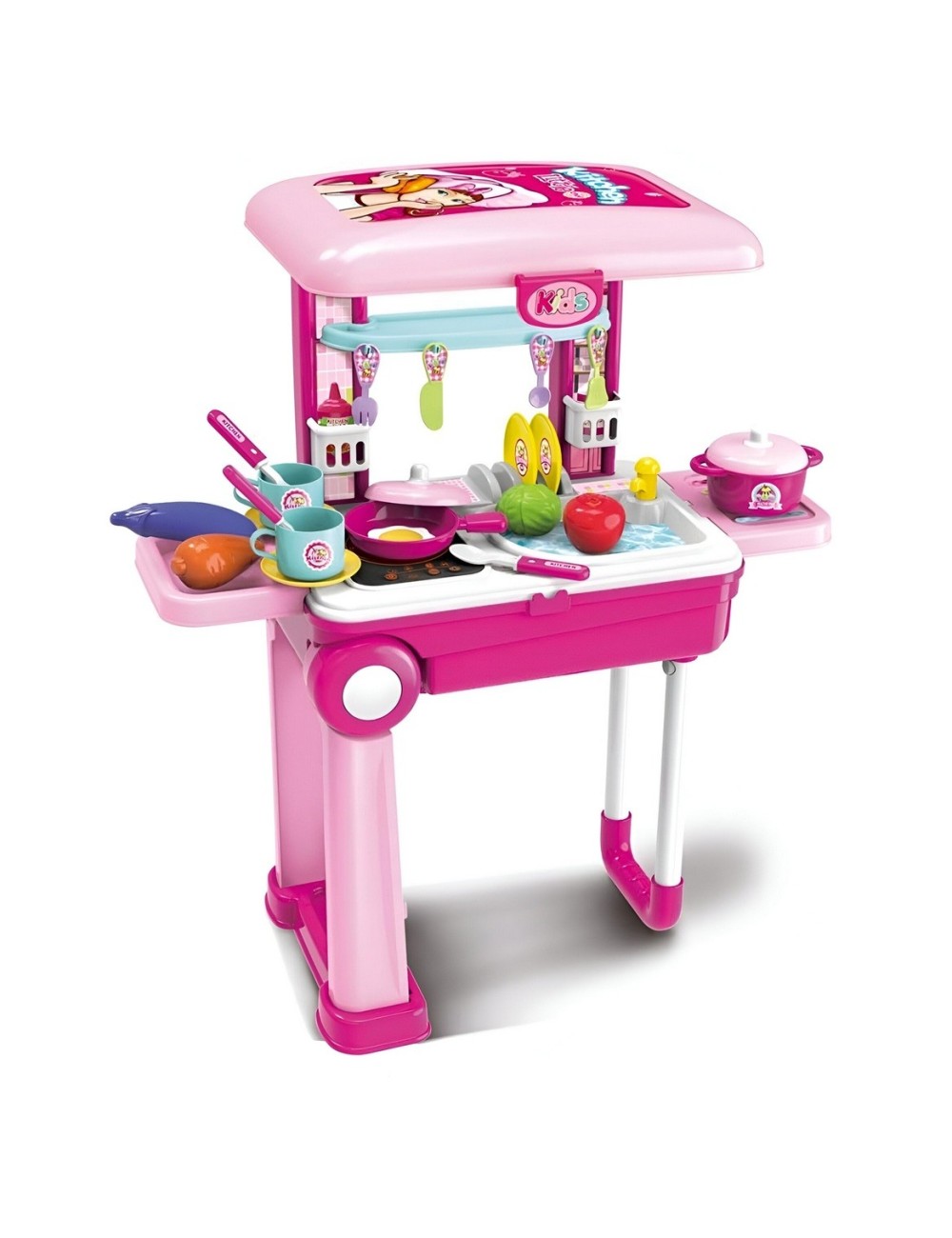 Set Cocina Cheef Maleta Mesa Portátil Niñas Didáctico