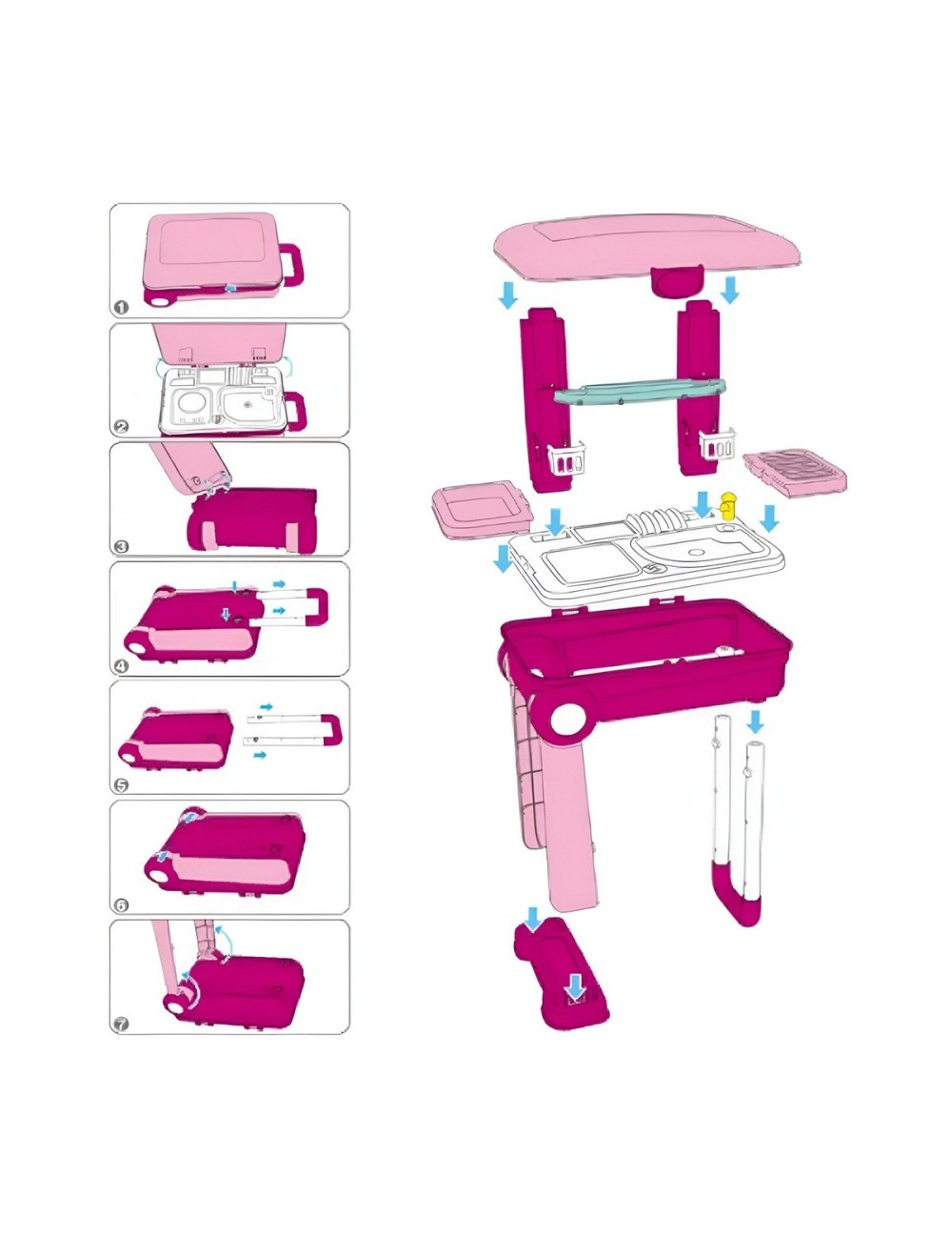 Set Cocina Cheef Maleta Mesa Portátil Niñas Didáctico